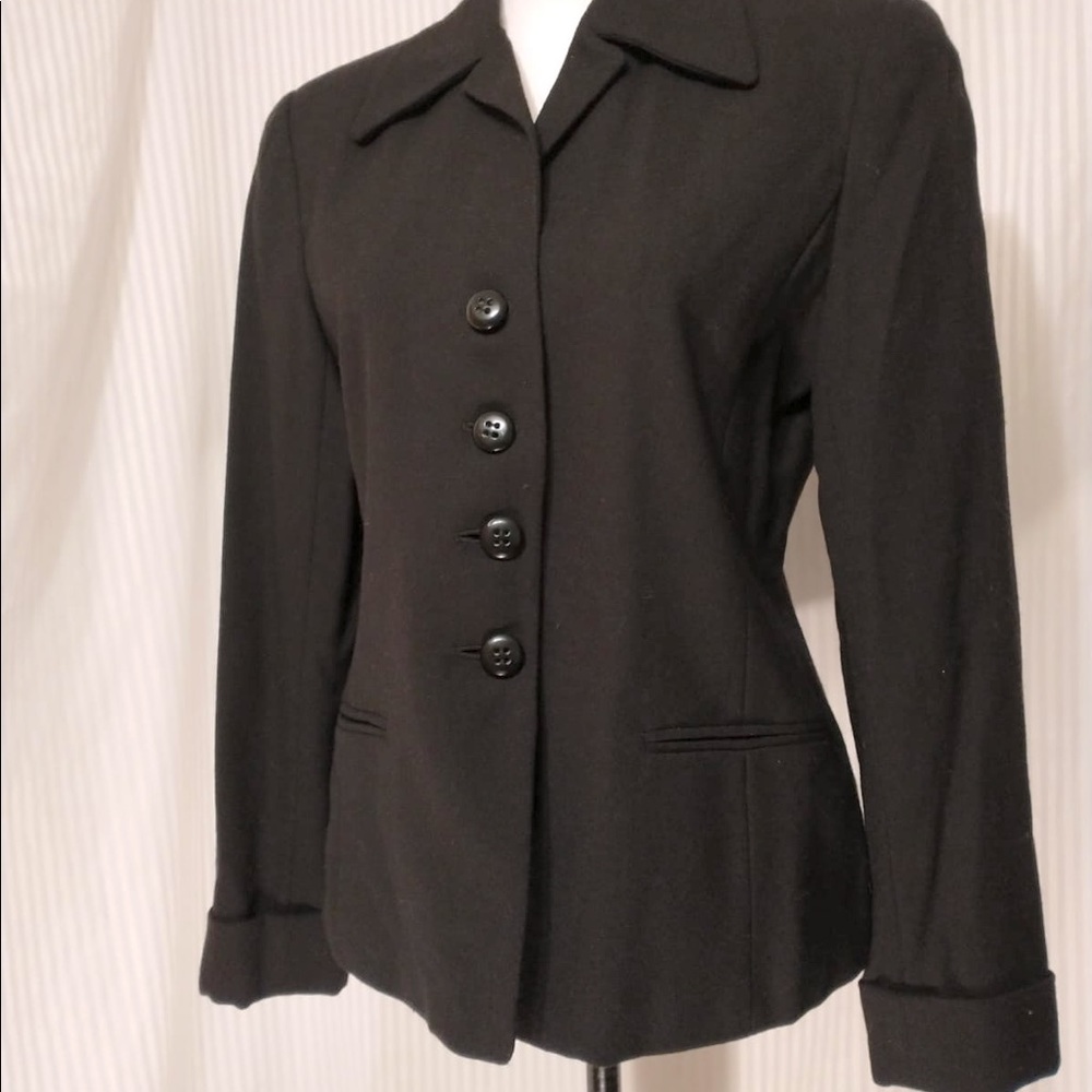Neiman Marcus NM Essentials Wool Lined Blazer 4